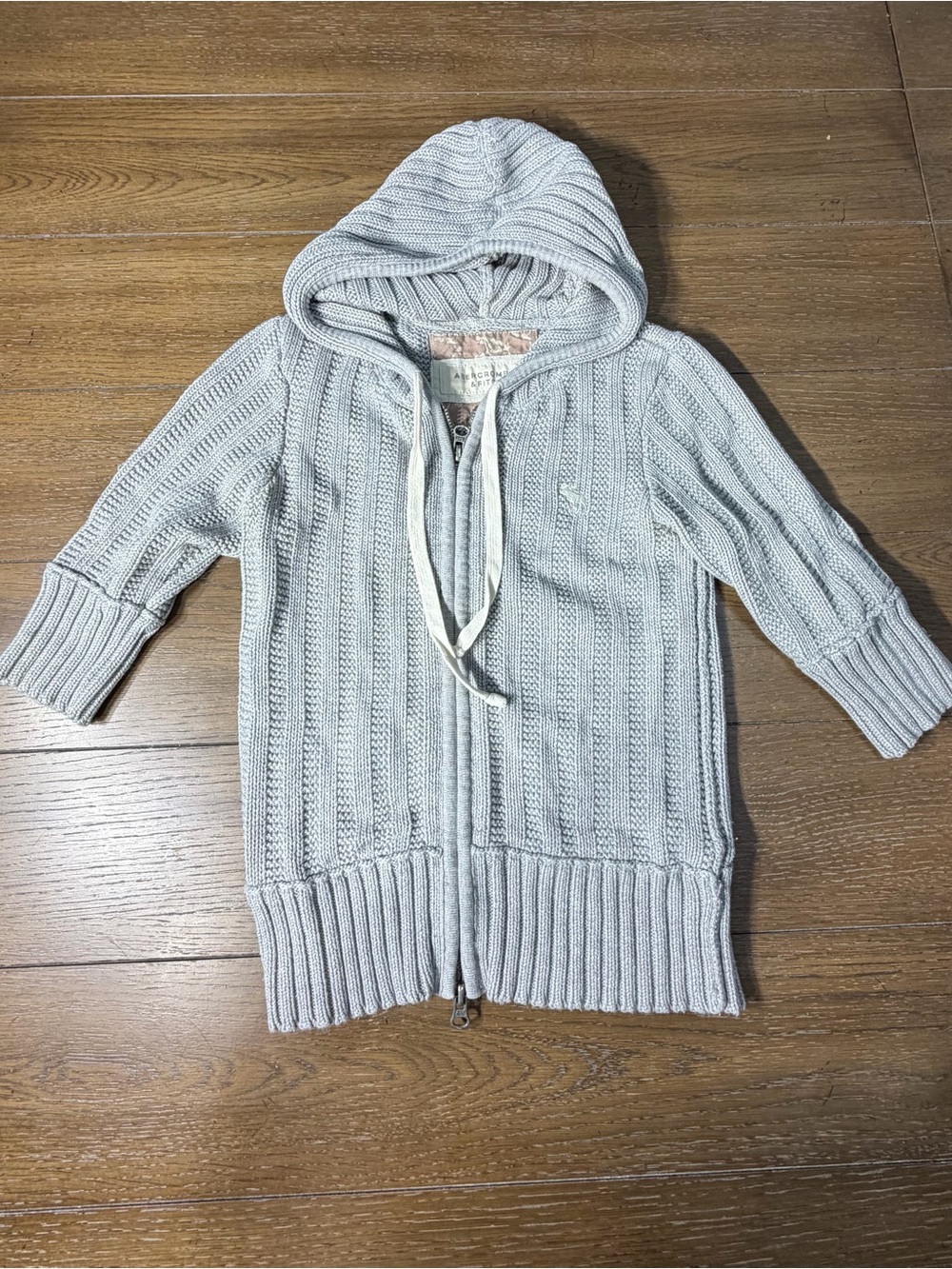Abercrombie & Fitch Y2K Cable Knit Cardigan Sweater Womans Sz L Bella Swan Core